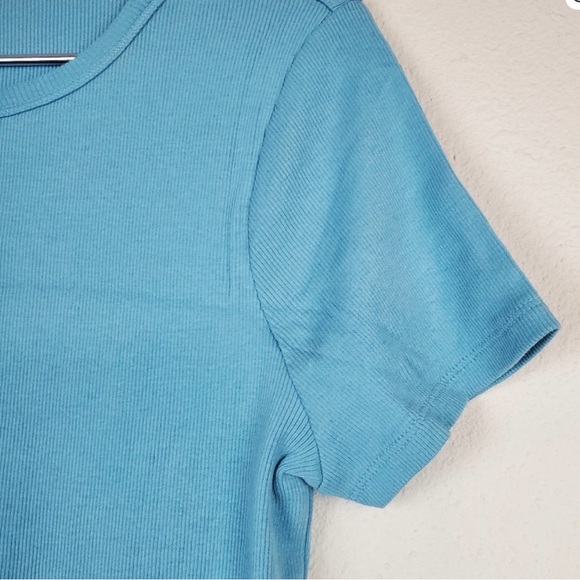 Time and Tru Women’s Short Sleeve T-Shirt Top Blue Size XL Casual Basic Tee - Picture 2 of 3